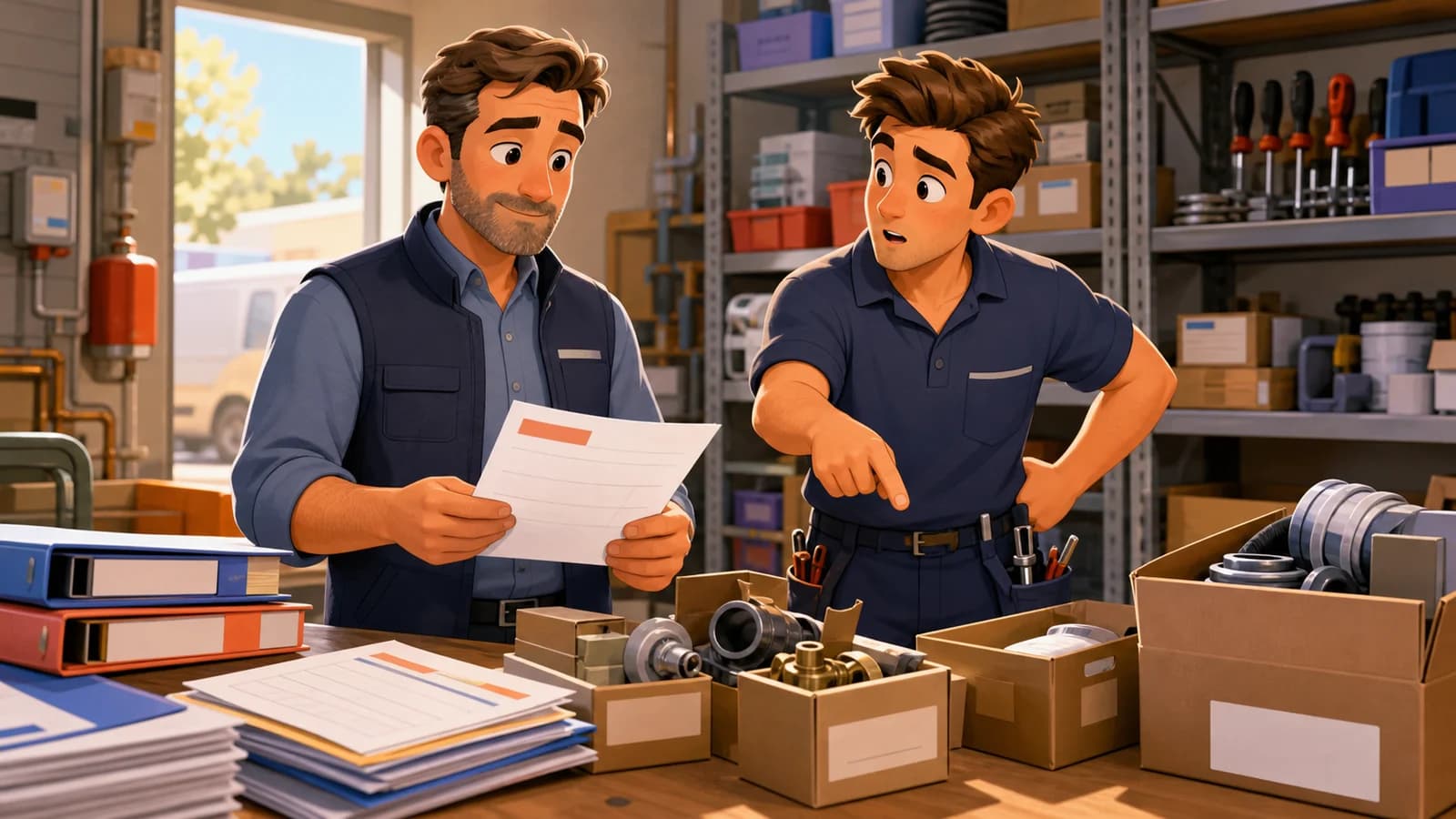 Comic illustration for the Order, follow up and avoid duplicates use case