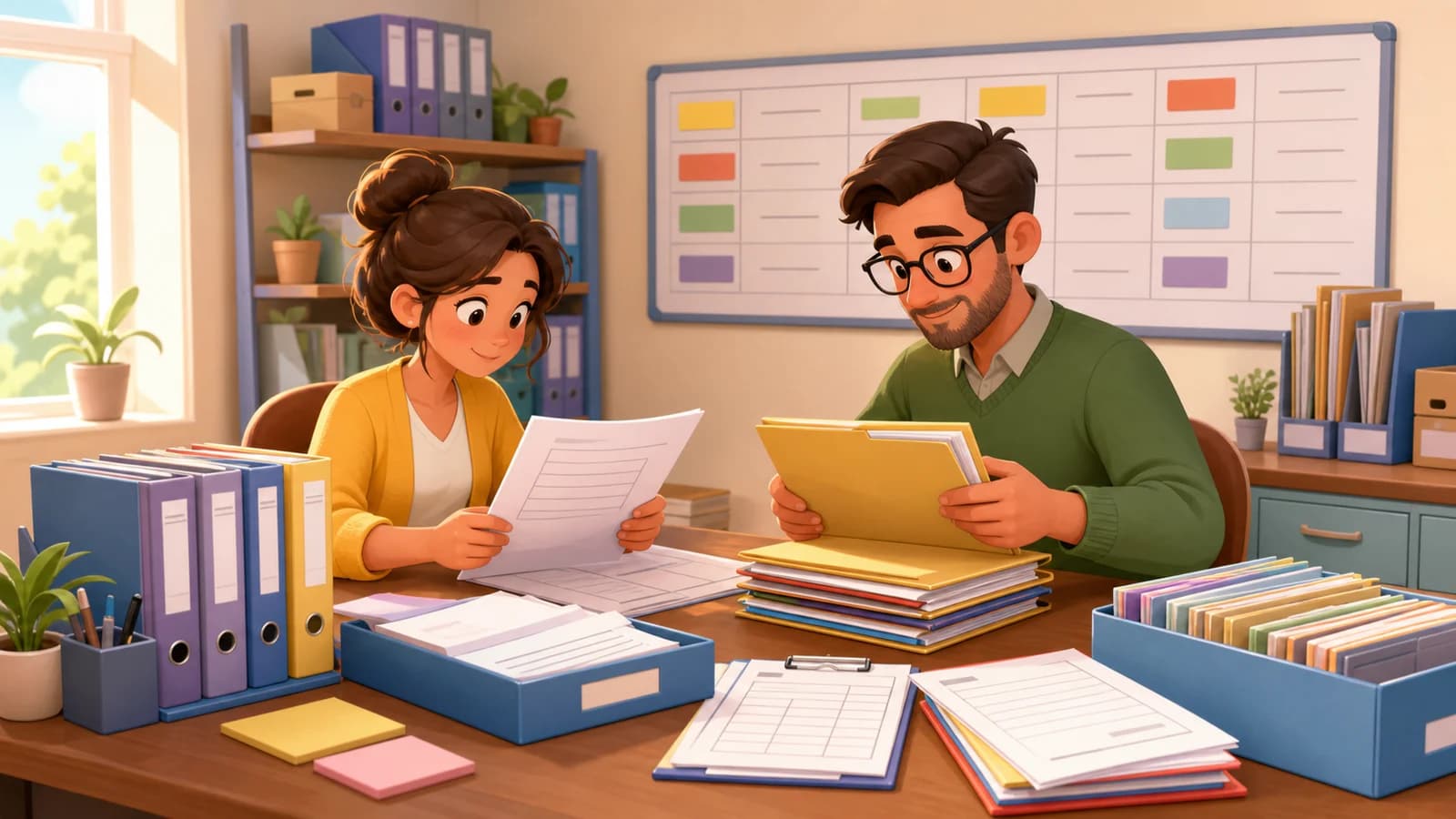 Illustration comics du cas d’usage Garder accords, pièces et relances au même endroit
